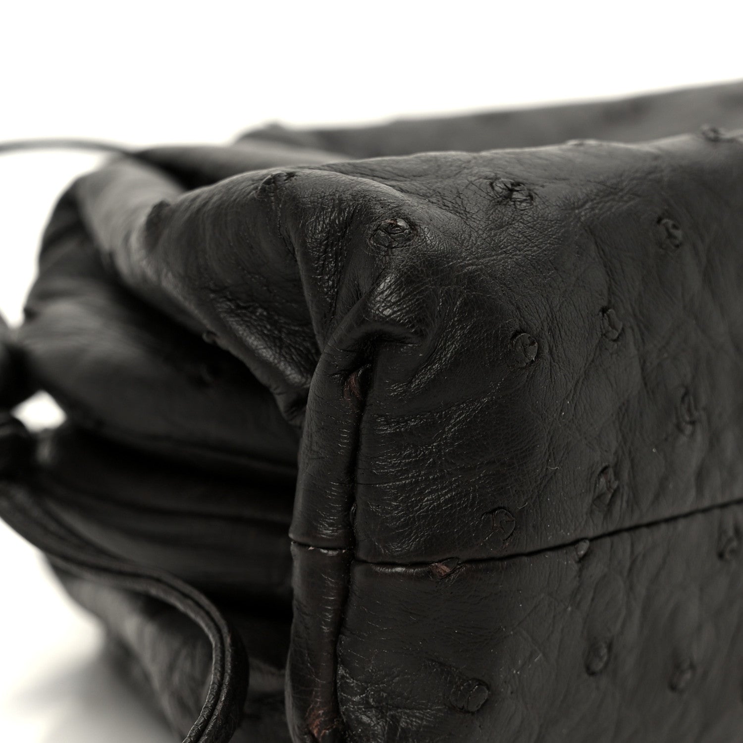 Bottega Veneta Ostrich The Mini Pouch Fondente 10 of 11