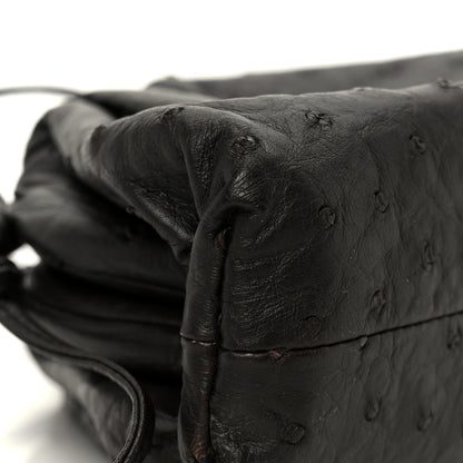 Bottega Veneta Ostrich The Mini Pouch Fondente 10 of 11