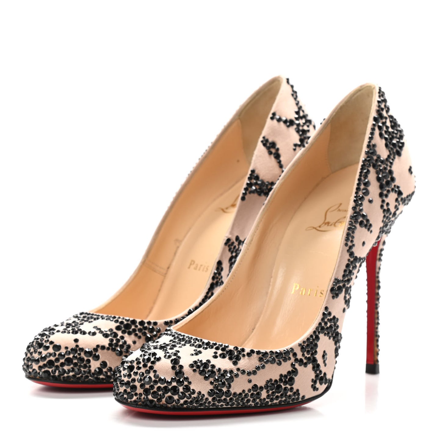 Crepe Satin Strass Devone 100 Pumps 38 Nude