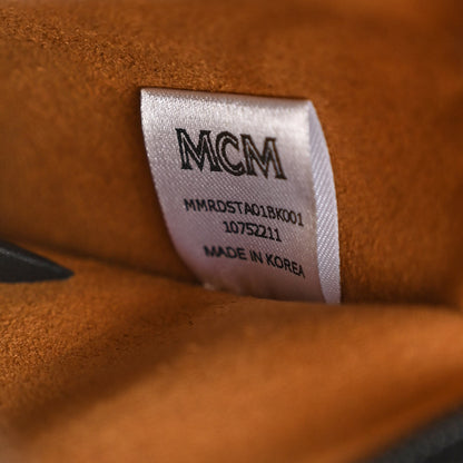 MCM Visetos Monogram Medium Aren Crossbody Black 6 of 9