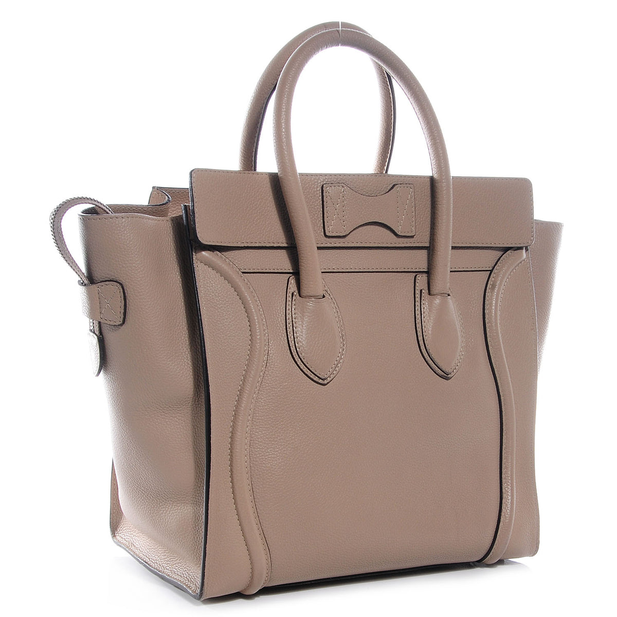 Drummed Calfskin Mini Luggage Dune