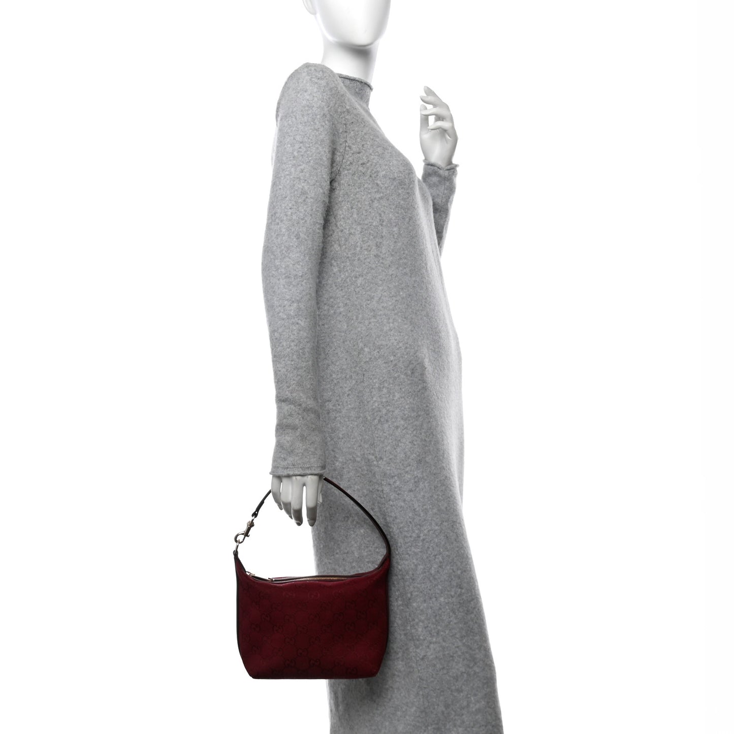 GG Monogram Mini Hobo Rosso Ancora