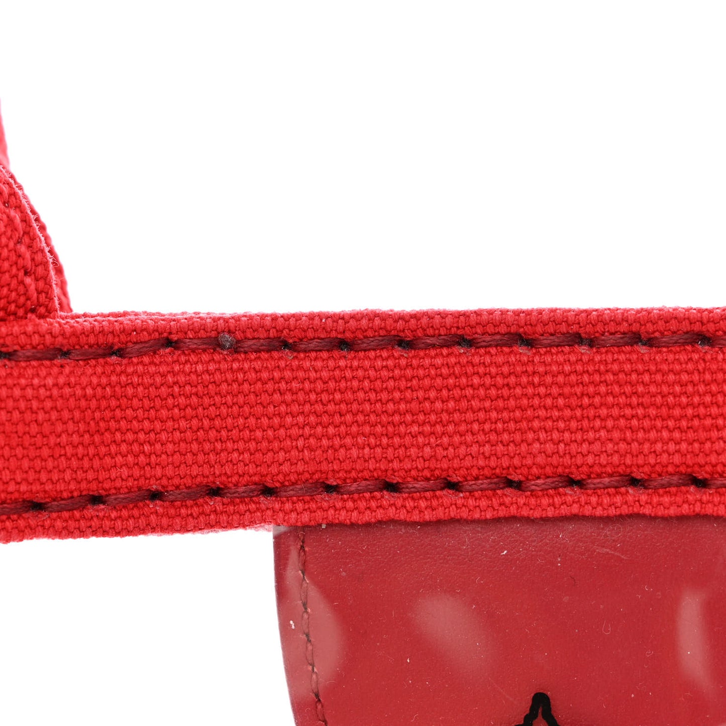 Plexiglass Calfskin Small Shopper Tote Rosso