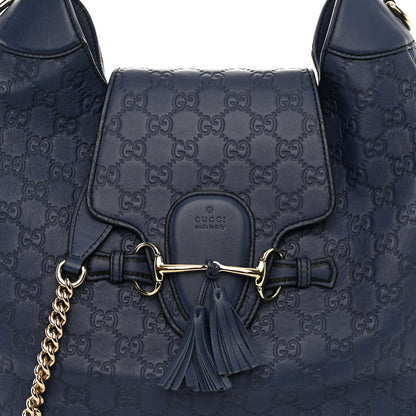 Gucci Guccissima Medium Emily Hobo Blue 8 of 11