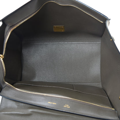 Celine Crocodile Embossed Calfskin Suede Medium Trapeze Taupe 5 of 19