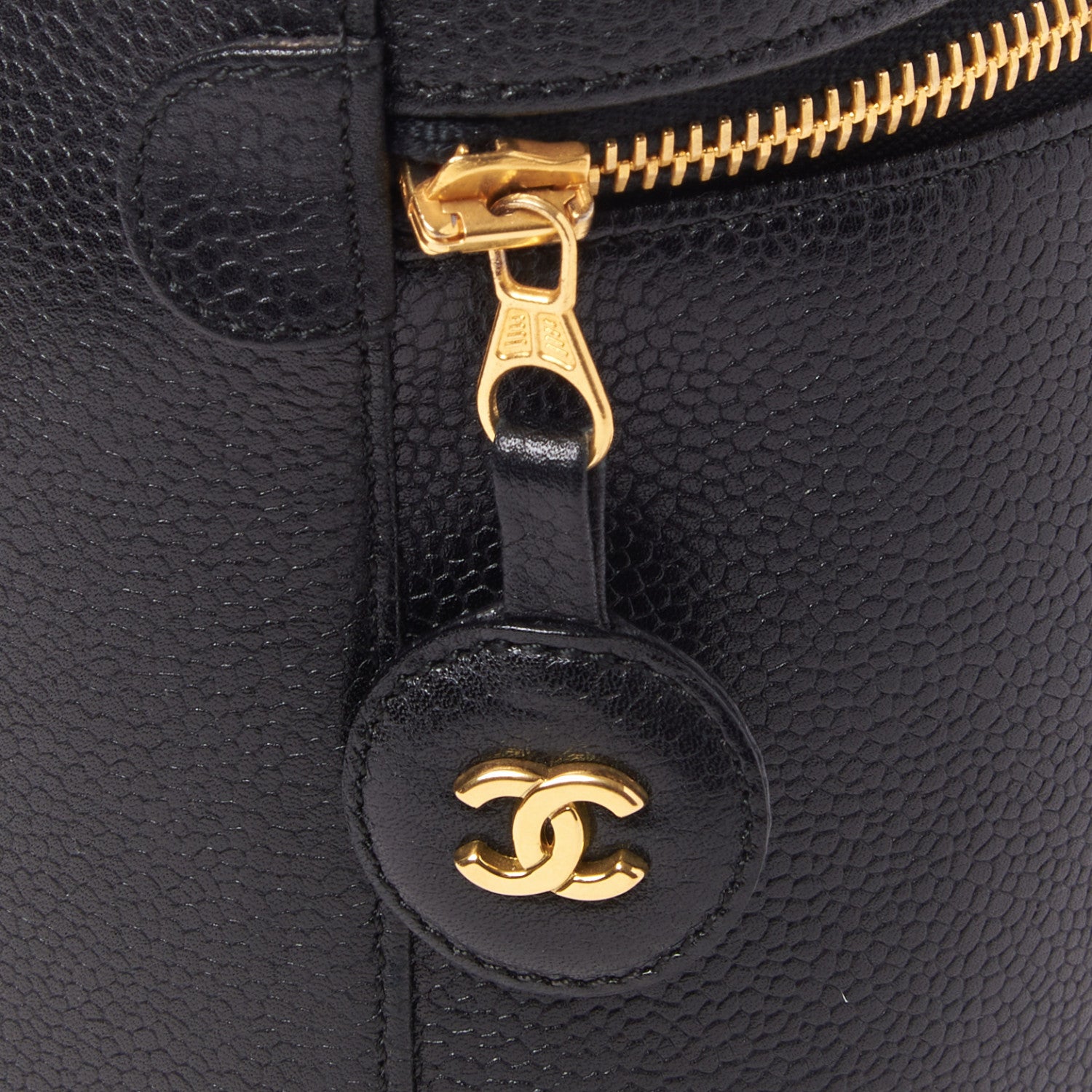 Chanel Caviar Vanity Cosmetic Case Black 7 of 11