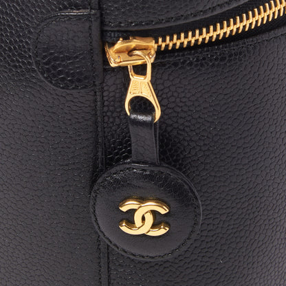 Chanel Caviar Vanity Cosmetic Case Black 7 of 11