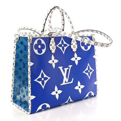Louis Vuitton Monogram Giant Santa Monica Onthego Blue 3 of 8