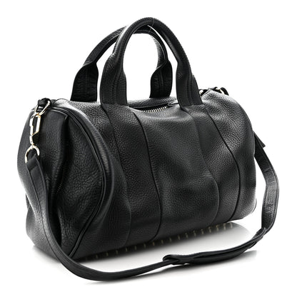 Alexander Wang Pebbled Lambskin Rocco Black Pale Gold Hardware 3 of 10