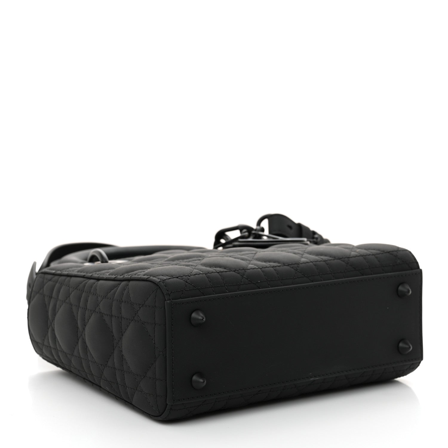 Christian Dior Ultra Matte Calfskin Cannage Small My ABCDior Lady Dior Black 4 of 13