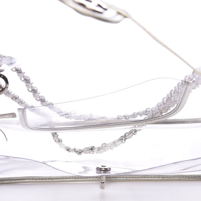 Chanel Lambskin Vinyl Large Naked Flap Silver 5 of 9