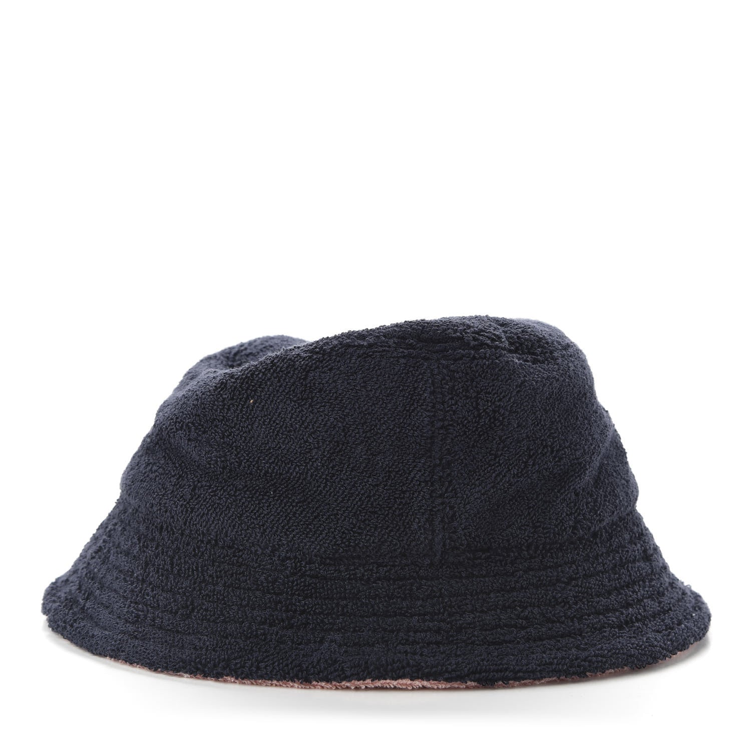 Chanel Cotton Terrycloth CC Cloche Bucket Hat M Navy Blue Pink 5 of 7