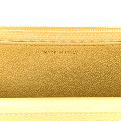 Chanel Caviar Quilted Tiny CC Wallet On Chain WOC Yellow 7 of 13