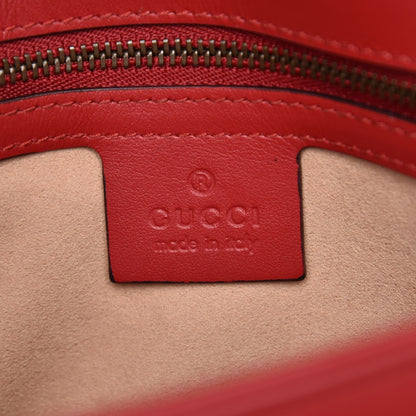 Gucci Calfskin Matelasse Small GG Marmont Shoulder Bag Hibiscus Red 7 of 8
