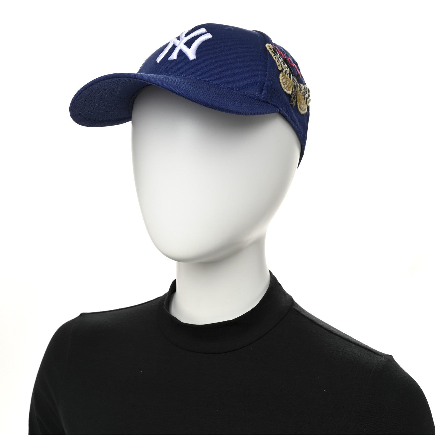 Gucci X MLB Cotton NY Yankees Baseball Hat 57-61 Blue 2 of 9