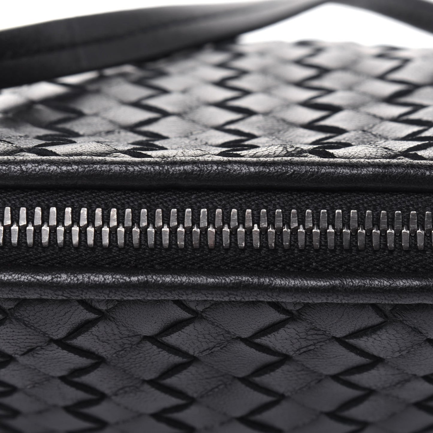 Nappa Intrecciato Pillow Crossbody Messenger Black