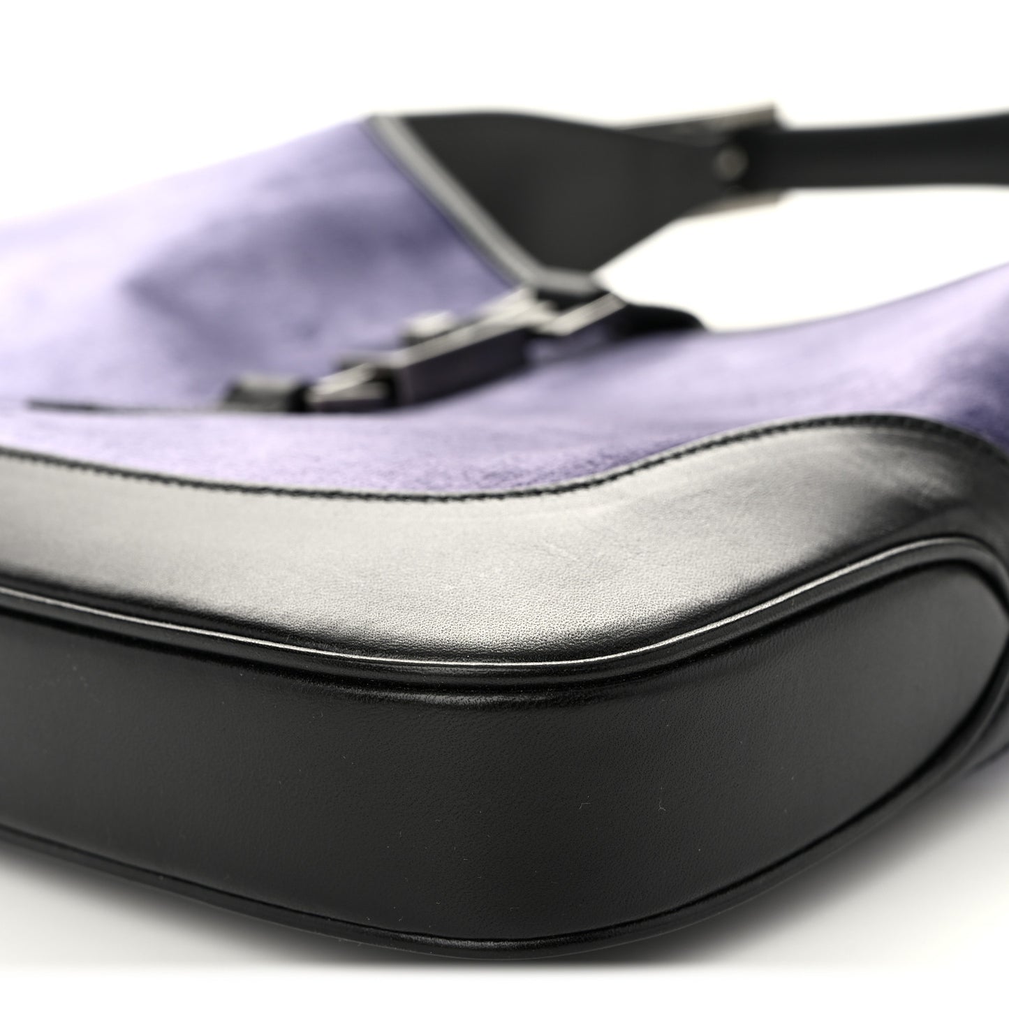 Velvet Calfskin Small Jackie O Hobo Light Purple Black