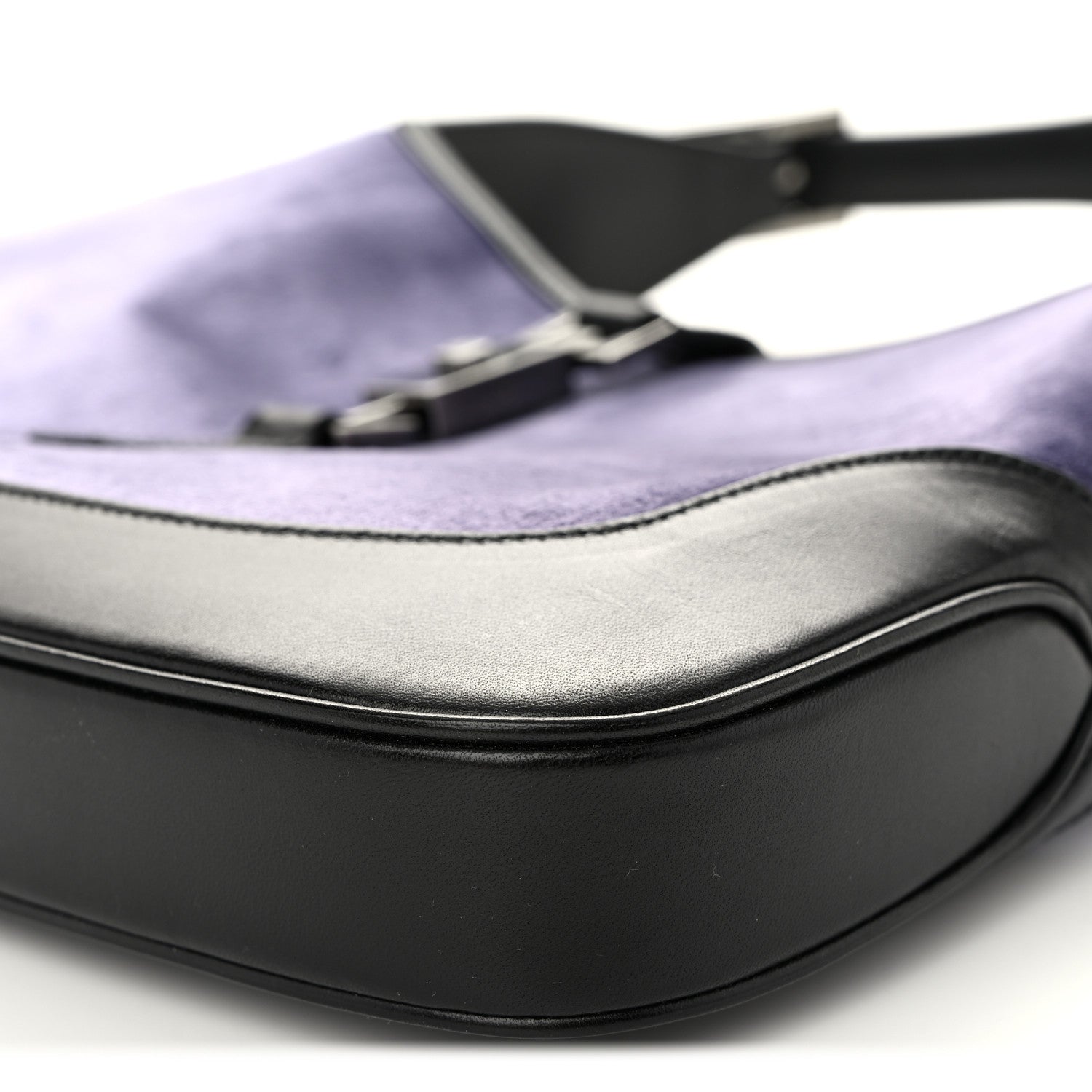 Gucci Velvet Calfskin Small Jackie O Hobo Light Purple Black 10 of 11
