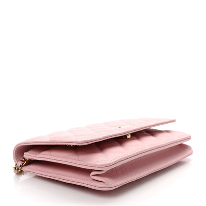 Chanel Caviar Quilted Wallet on Chain WOC Light Pink 4 of 10