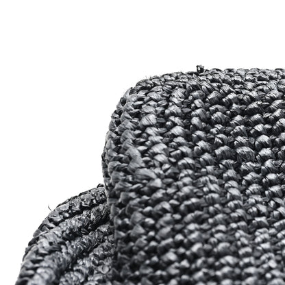 Prada Yarn Raffia Effect Crochet Logo Tote Black 11 of 12