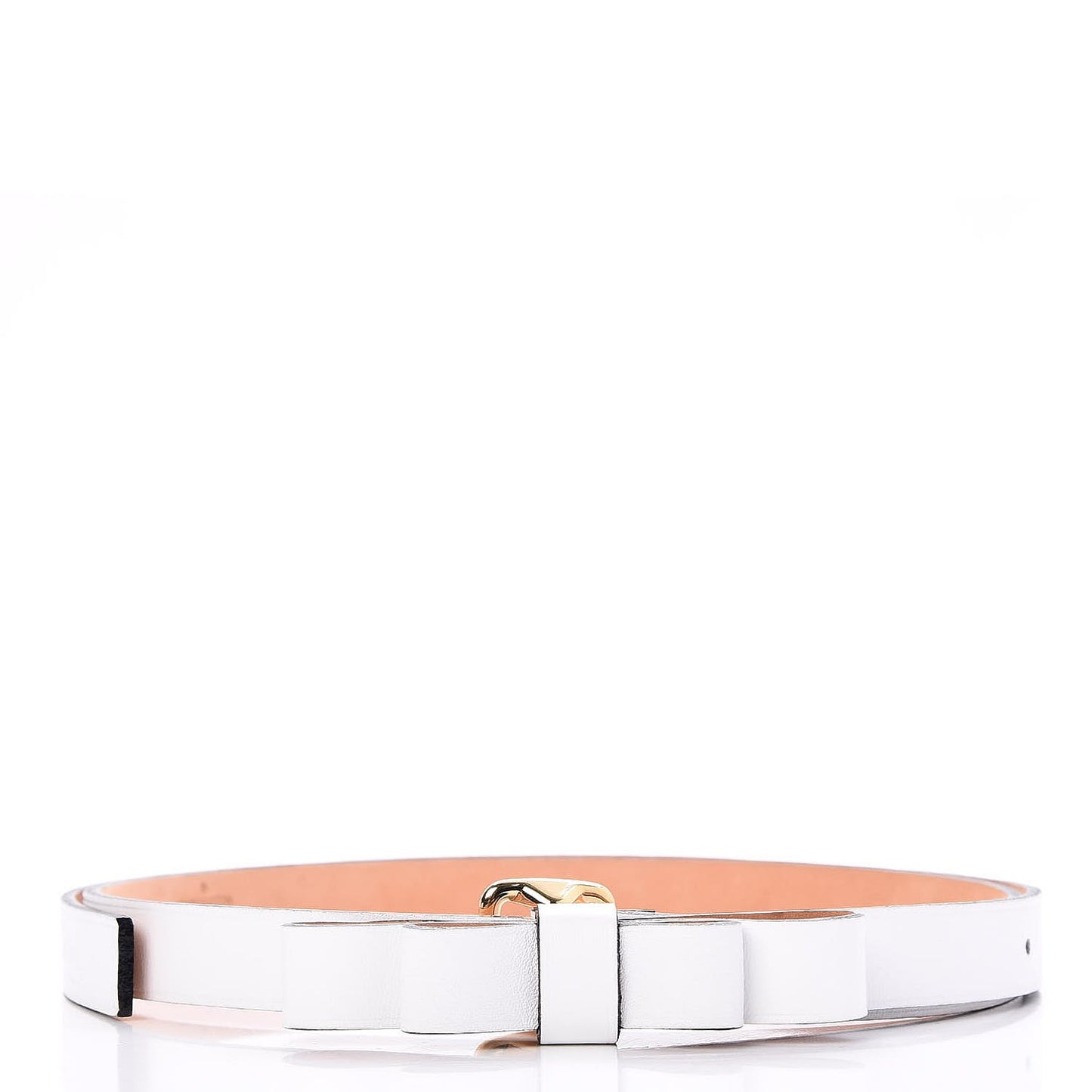 Calfskin Bow Belt 90 36 White