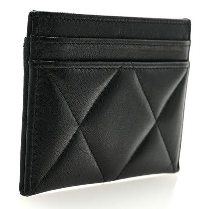Chanel Lambskin Quilted Chanel 19 Card Holder Black 3 of 7