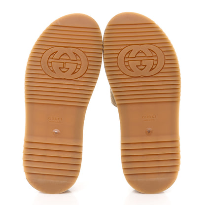 Gucci Monogram Maxi GG Angelina Platform 55mm Slide Sandals 39 Camel Ebony 5 of 10