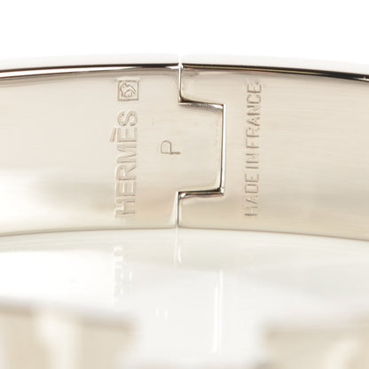 Hermes Enamel Narrow Clic Clac H Bracelet PM White 4 of 5