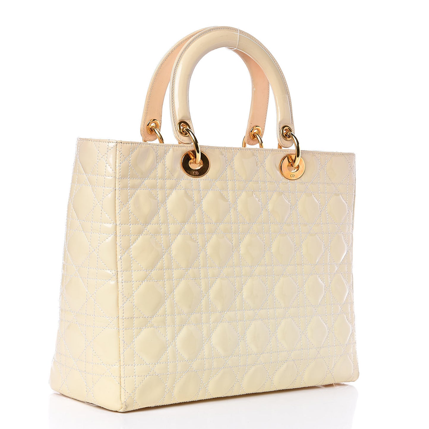 Patent Cannage Large Lady Dior White