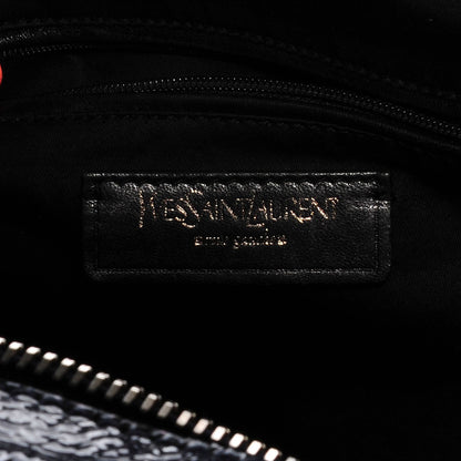 Saint Laurent Textured Patent Medium Easy Sac Navy Blue 5 of 7