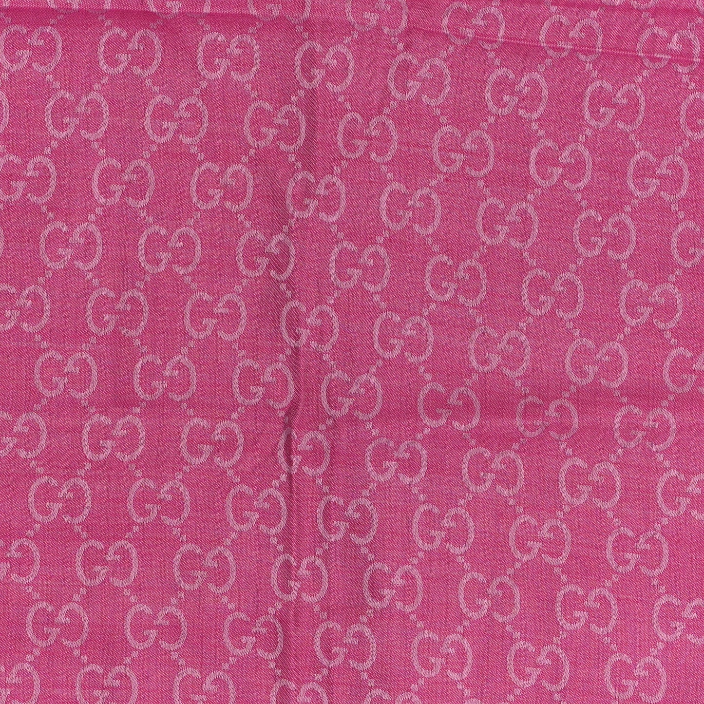 Wool Silk GG Jacquard Shawl Pink