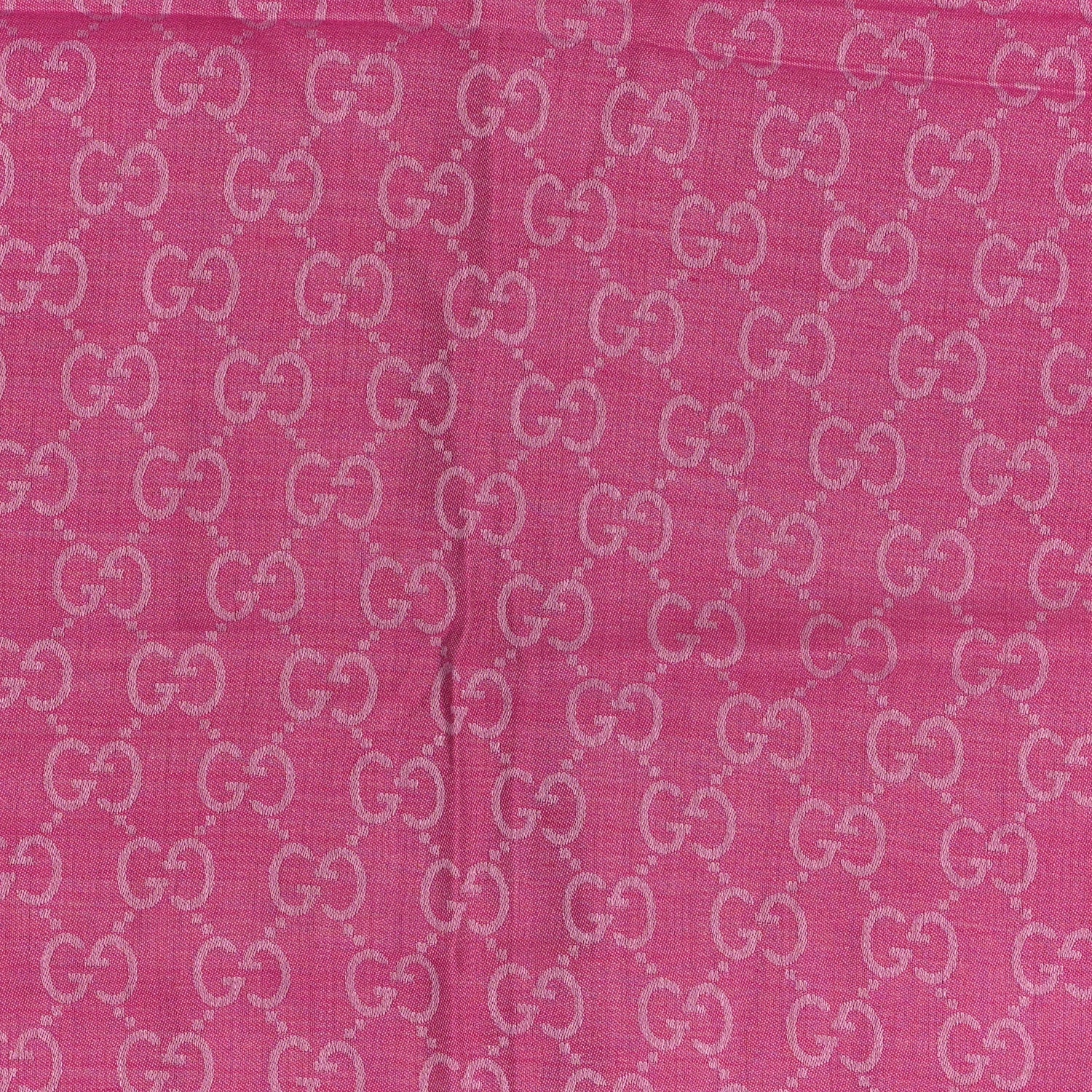 Gucci Wool Silk GG Jacquard Shawl Pink 5 of 5