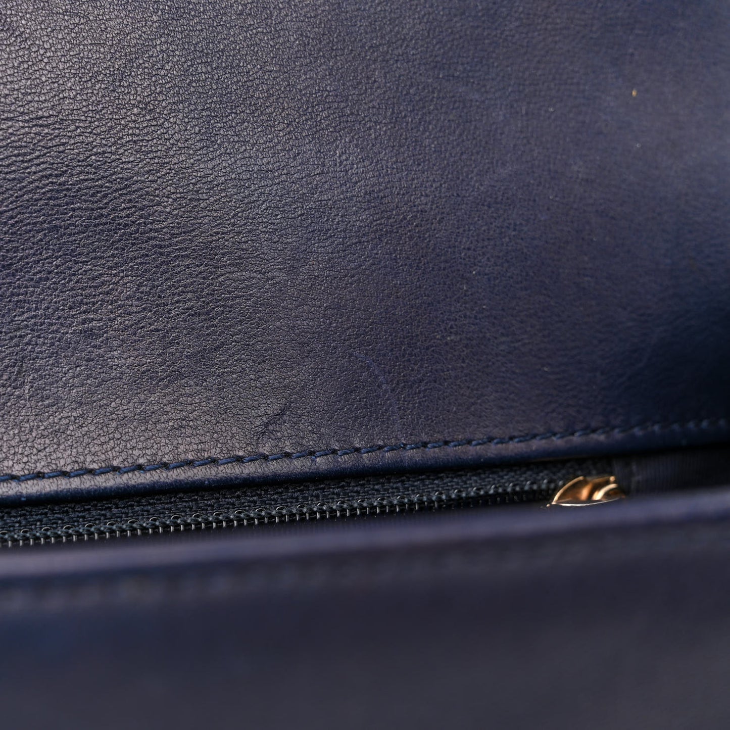 Lambskin Quilted New Medium Boy Flap Dark Blue