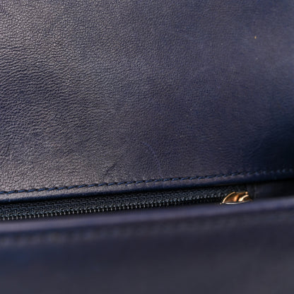 Chanel Lambskin Quilted New Medium Boy Flap Dark Blue 13 of 17