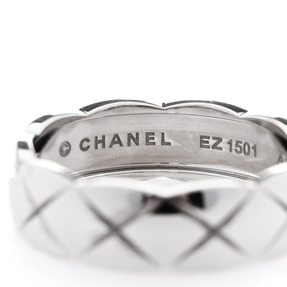 Chanel 18K White Gold Small Coco Crush Ring 62 10 4 of 7
