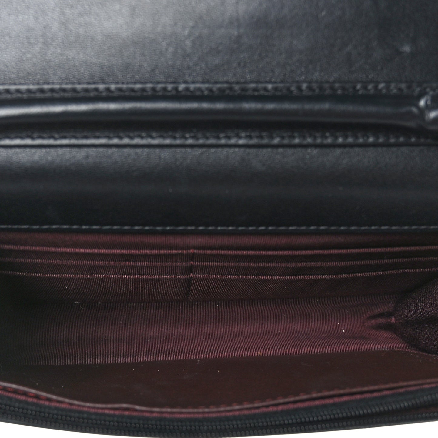 Lambskin Quilted Wallet On Chain WOC Black