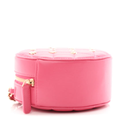 Chanel Lambskin Quilted All About Chanel Round Clutch With Chain Pink 4 of 11