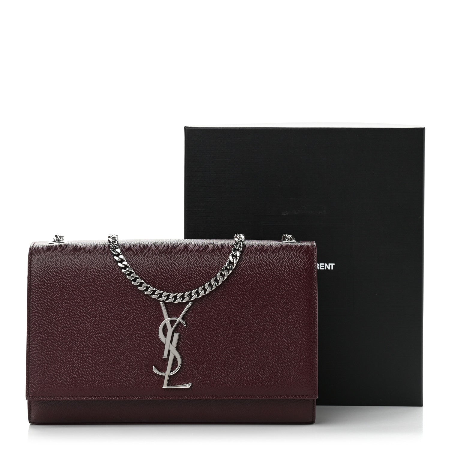 Saint Laurent Grain De Poudre Medium Classic Monogram Kate Satchel Amaranto 10 of 10