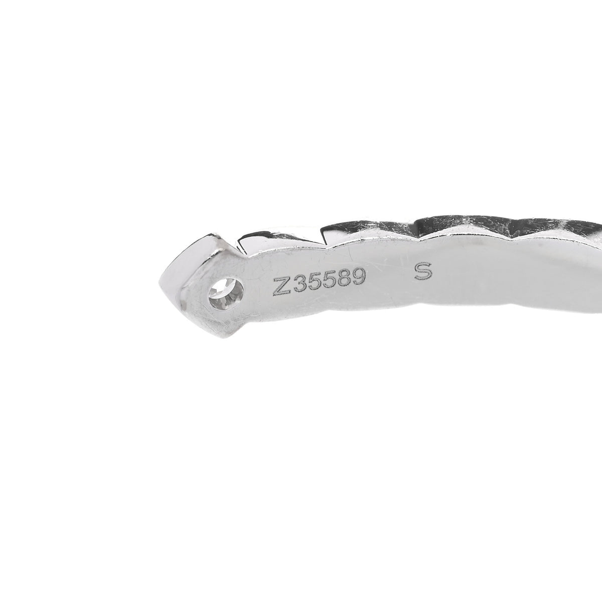18K White Gold Diamond Coco Crush Cuff Bracelet S