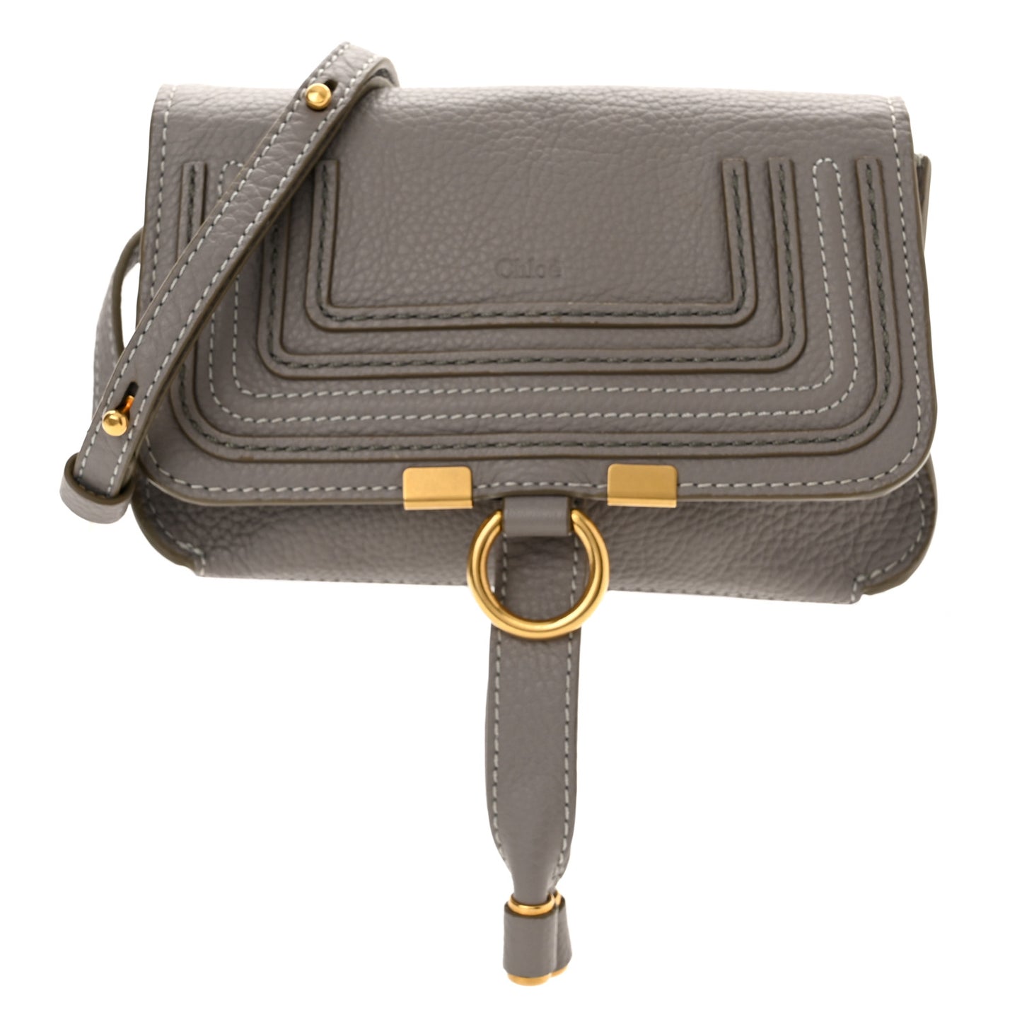 Calfskin Marcie Convertible Belt Bag Cashmere Grey