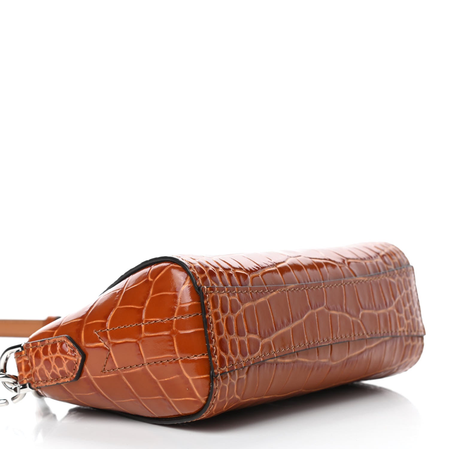 Givenchy Calfskin Crocodile Embossed Nano Antigona Tan 3 of 4