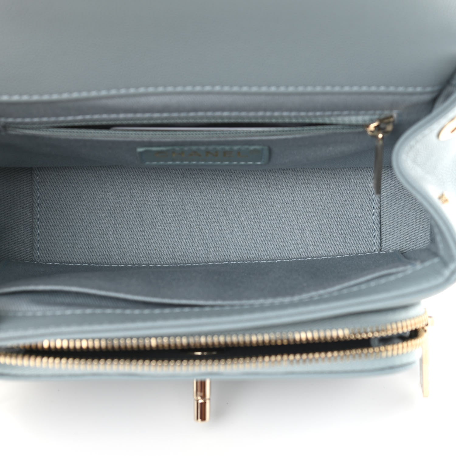 Chanel Caviar Quilted Small Business Affinity Flap Light Blue 5 of 11