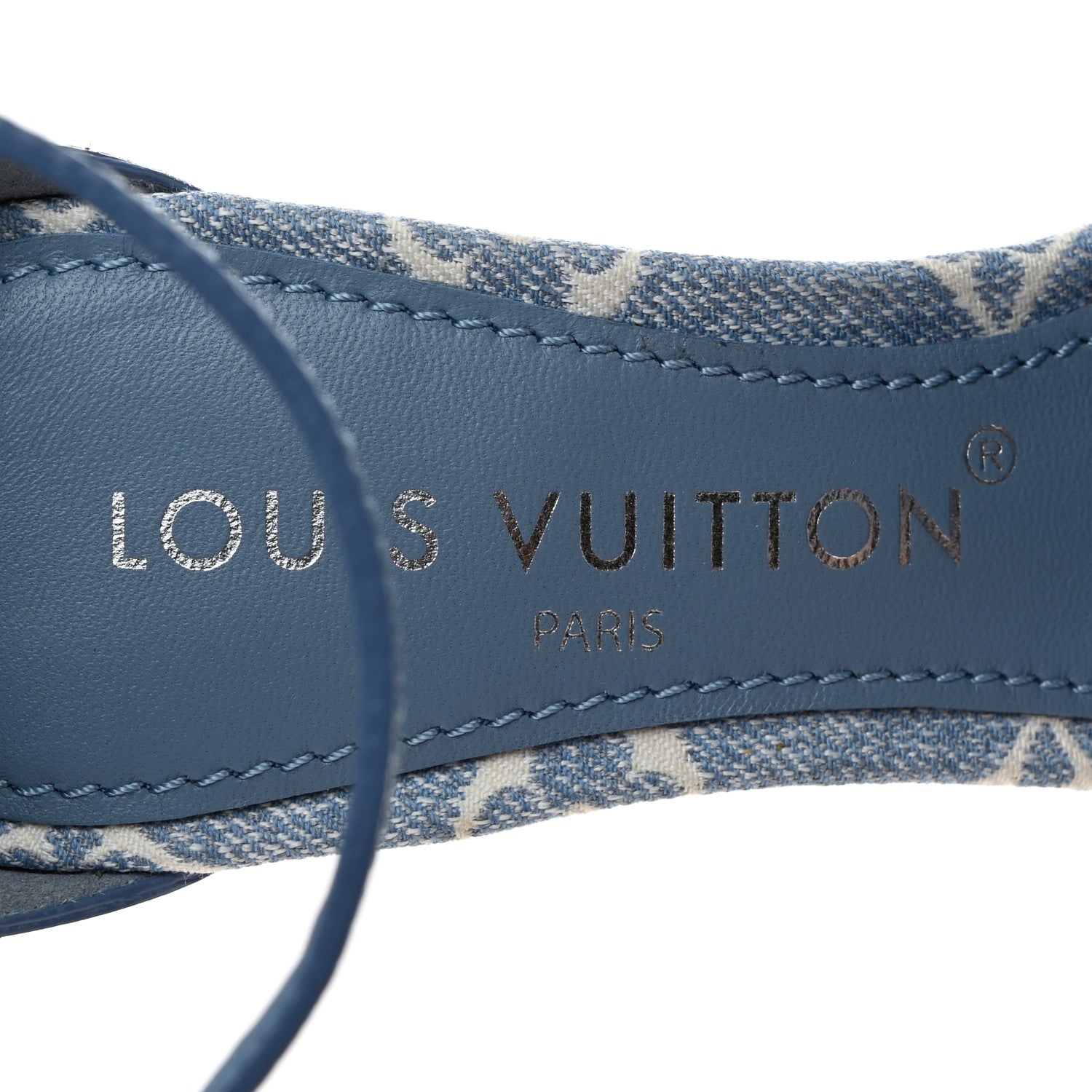 Louis Vuitton Monogram Denim Silhouette Sandals 36 Blue 7 of 9