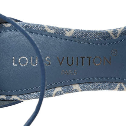 Louis Vuitton Monogram Denim Silhouette Sandals 36 Blue 7 of 9