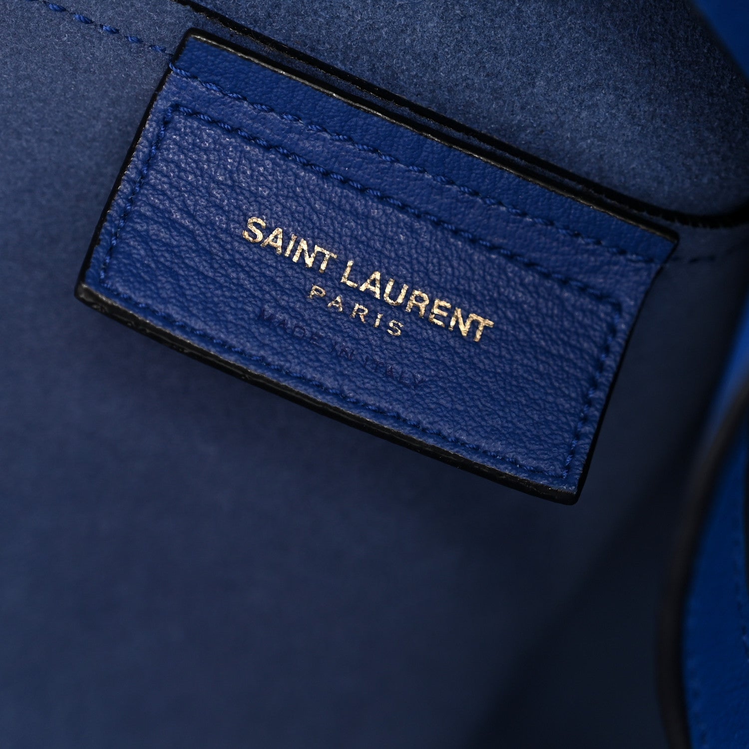 Saint Laurent Calfskin Large Shopping Tote Ultramarine 12 of 28