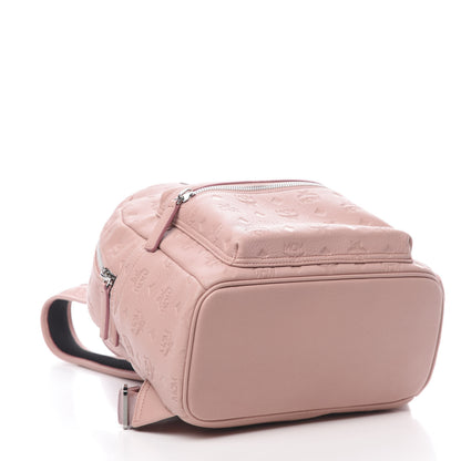 MCM Calfskin Ottomar Monogram Small Backpack Pink 3 of 9