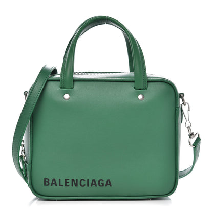 Balenciaga Shiny Day Calfskin XS Triangle Square Bag Vert Irlandais 1 of 7