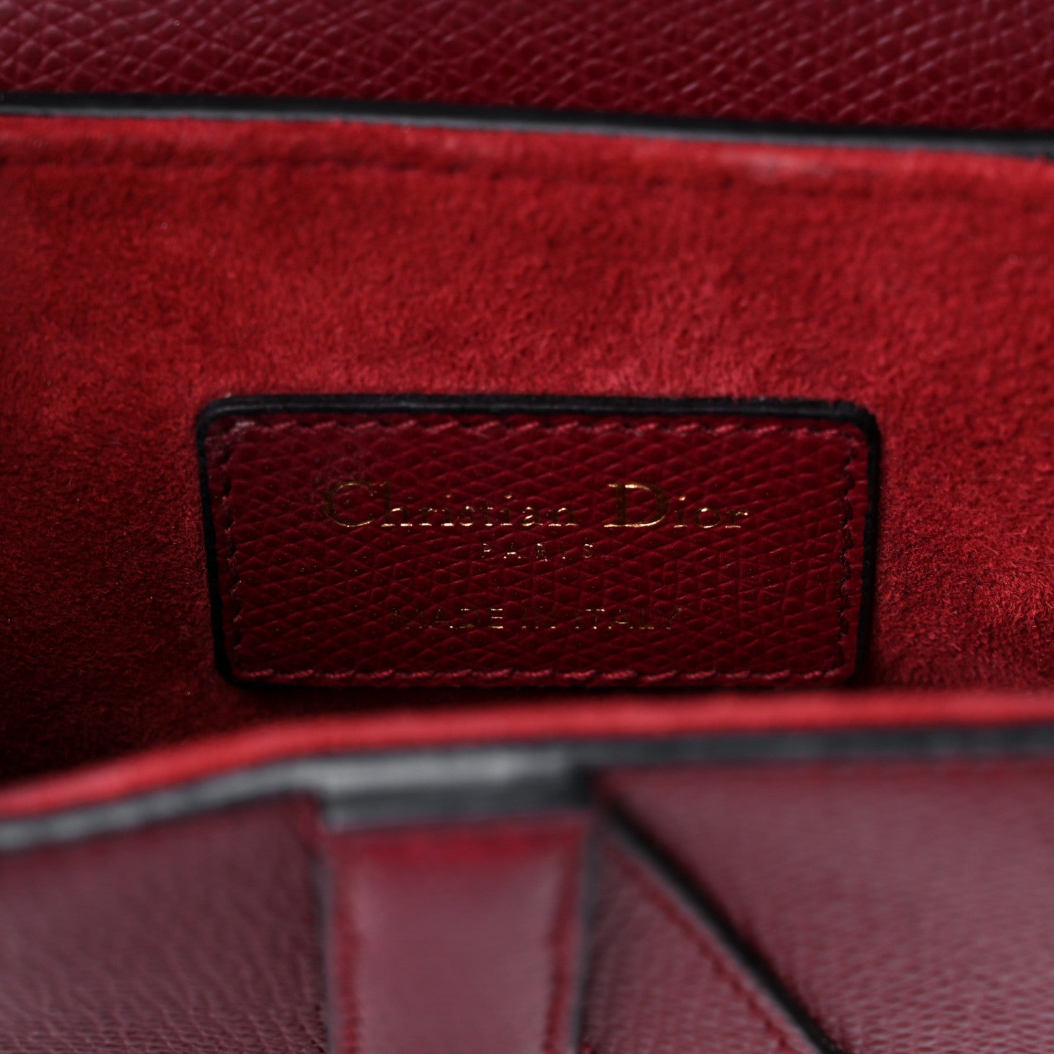 Christian Dior Calfskin Mini Saddle Bag Red 6 of 11
