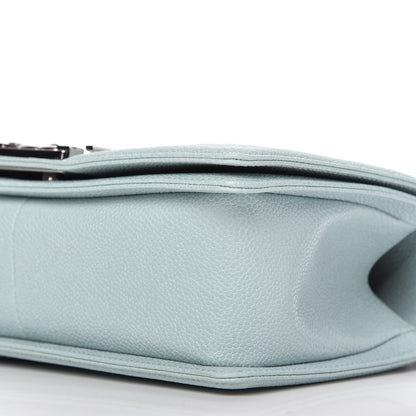 Chanel Caviar Chevron Quilted Medium Boy Flap Light Blue 7 of 10