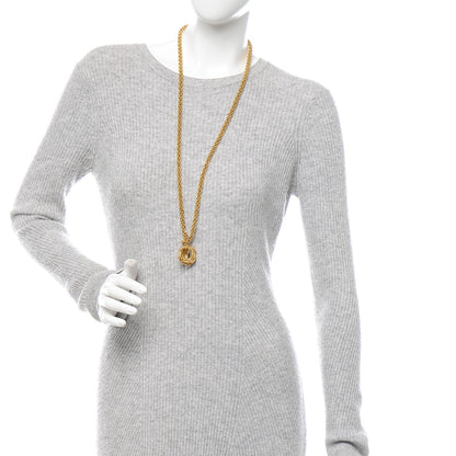 Chanel CC Pendant Chain Necklace Gold 2 of 6